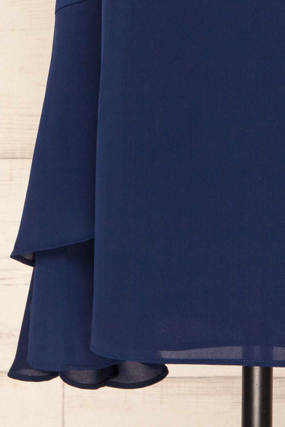 Shelby Short Navy Chiffon Dress w/ Cape | La petite garçonne bottom