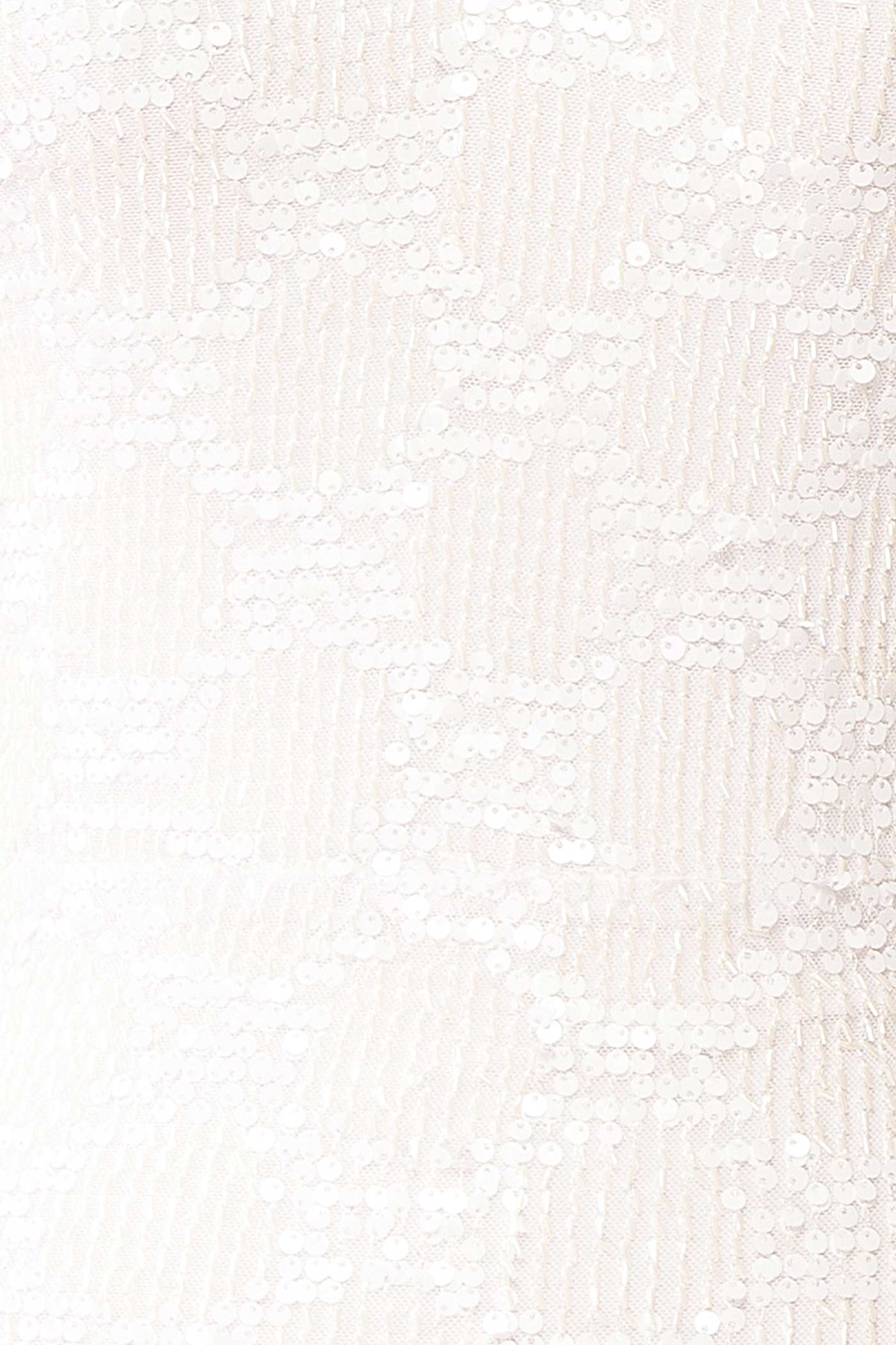 Shelia White Maxi Sequin Dress with Slit | Boudoir 1861 fabric 