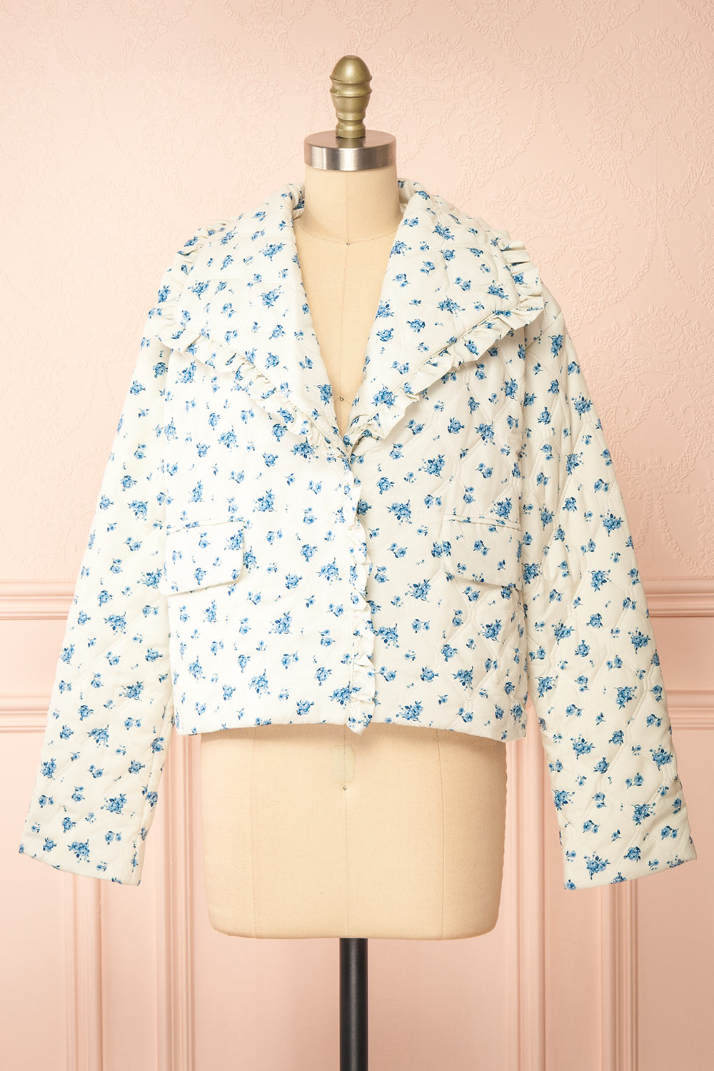 Shivani Quilted Floral Jacket | Boutique 1861 front view 