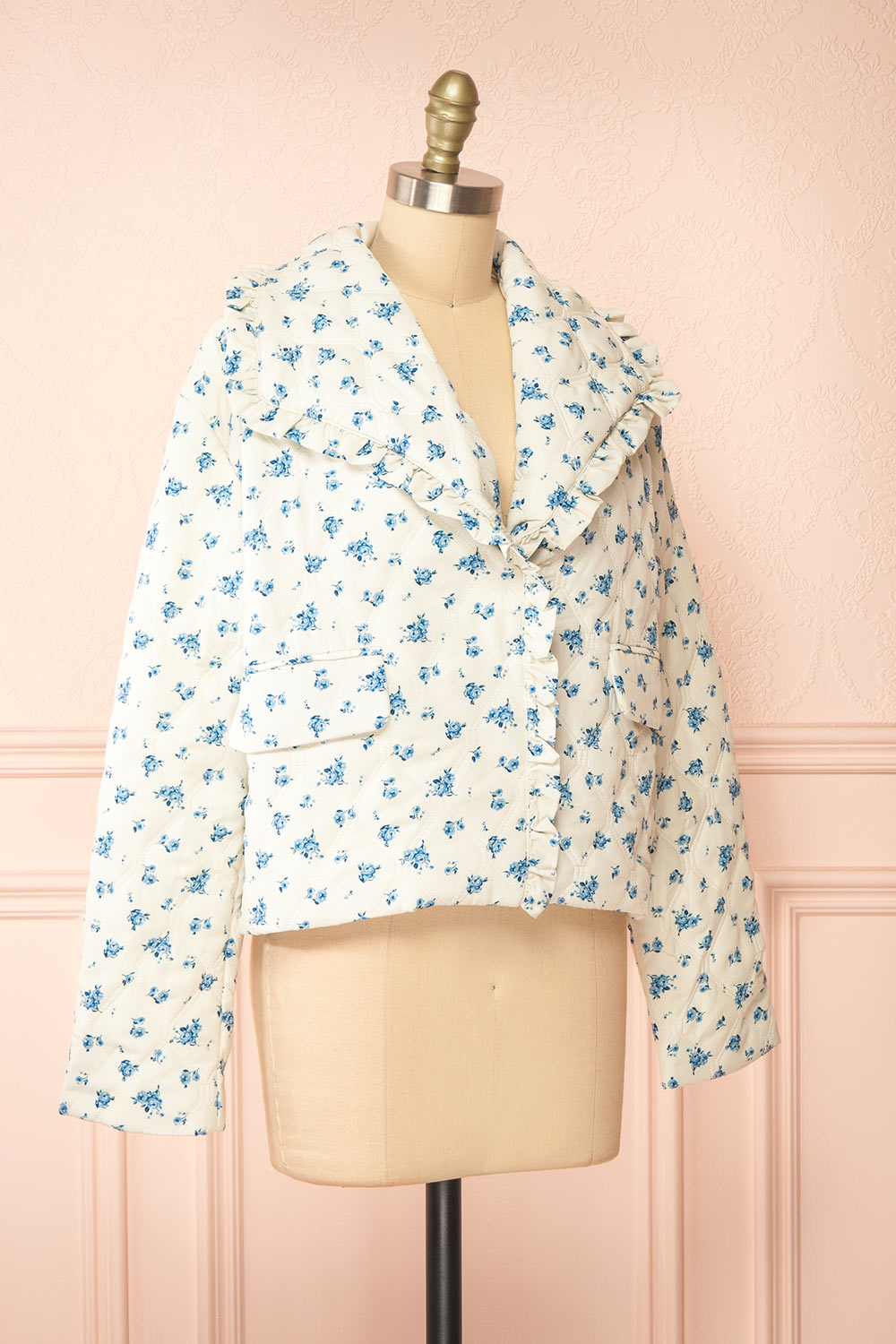 Shivani Quilted Floral Jacket | Boutique 1861 side view