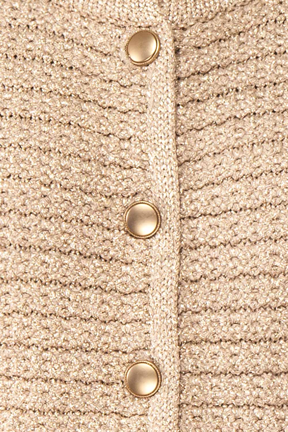 Siberie Knitted Cardigan w/ Gold Metallic Threads | Boutique 1861  fabric 