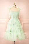 Siena Sage Tiered Tulle Midi Dress | Boutique 1861
