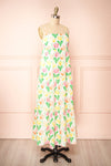Silvia Colourful Floral Maxi Dress | Boutique 1861 side view