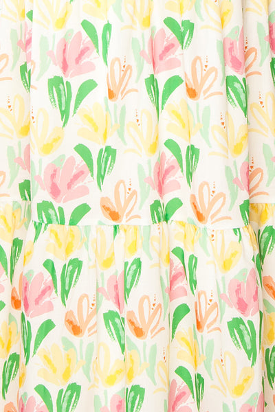 Silvia Colourful Floral Maxi Dress | Boutique 1861 fabric
