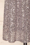 Singapour Silver Short Sequin Dress w/ High Neck | La petite garçonne bottom