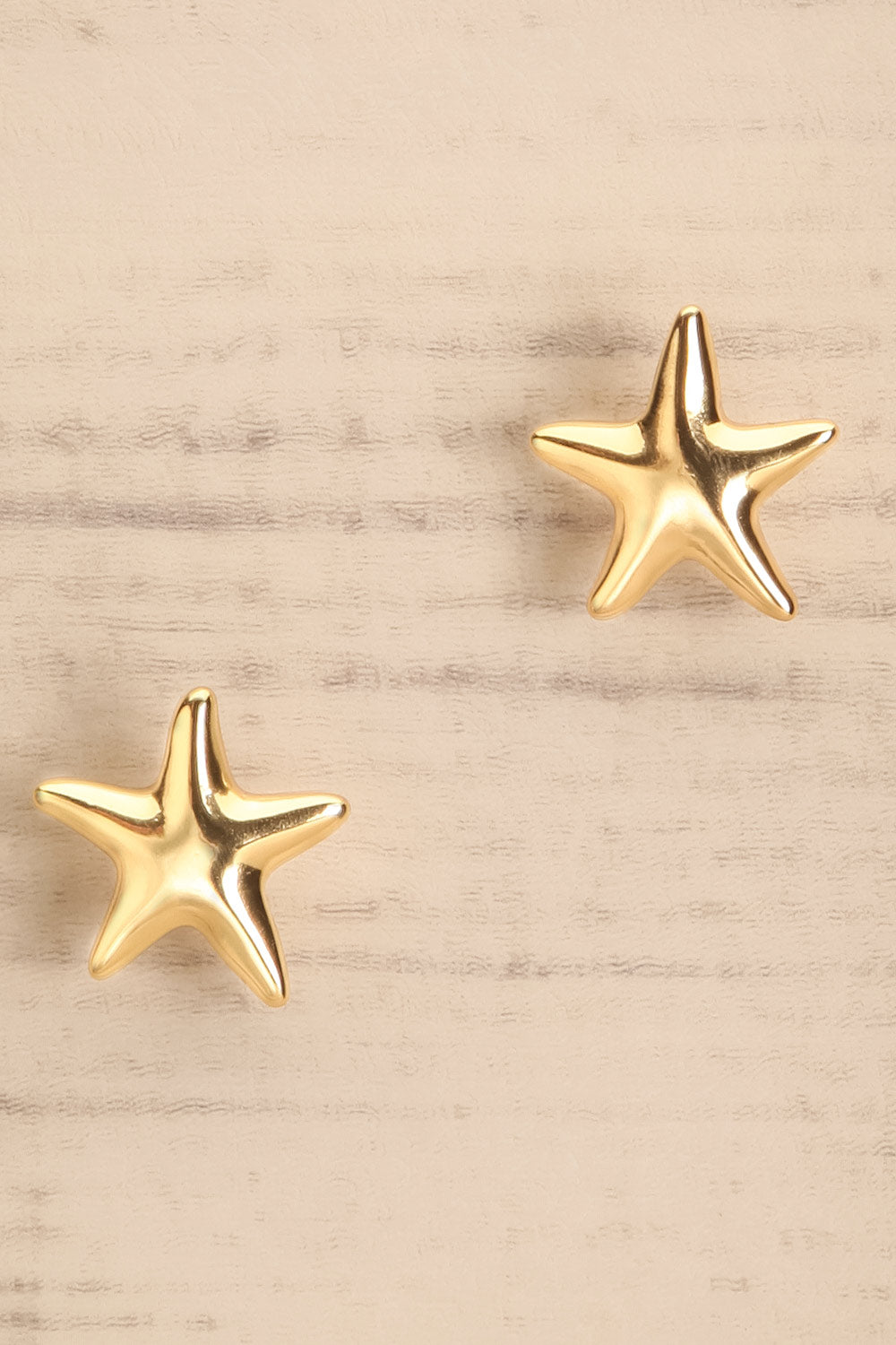 Skien Gold Starfish Stud Earrings | La petite garçonne close-up