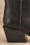 Socorro Mid-Calf Leather Cowboy Boots | La petite garçonne side back close-up