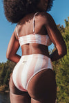 Zuwena Stripes Pink Bikini Bottom | La petite garçonne model