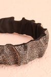 Sokeria Black Pleated Headbands w/ Silver Crystals | Boutique 1861 close-up