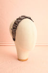 Sokeria Black Pleated Headbands w/ Silver Crystals | Boutique 1861 head view
