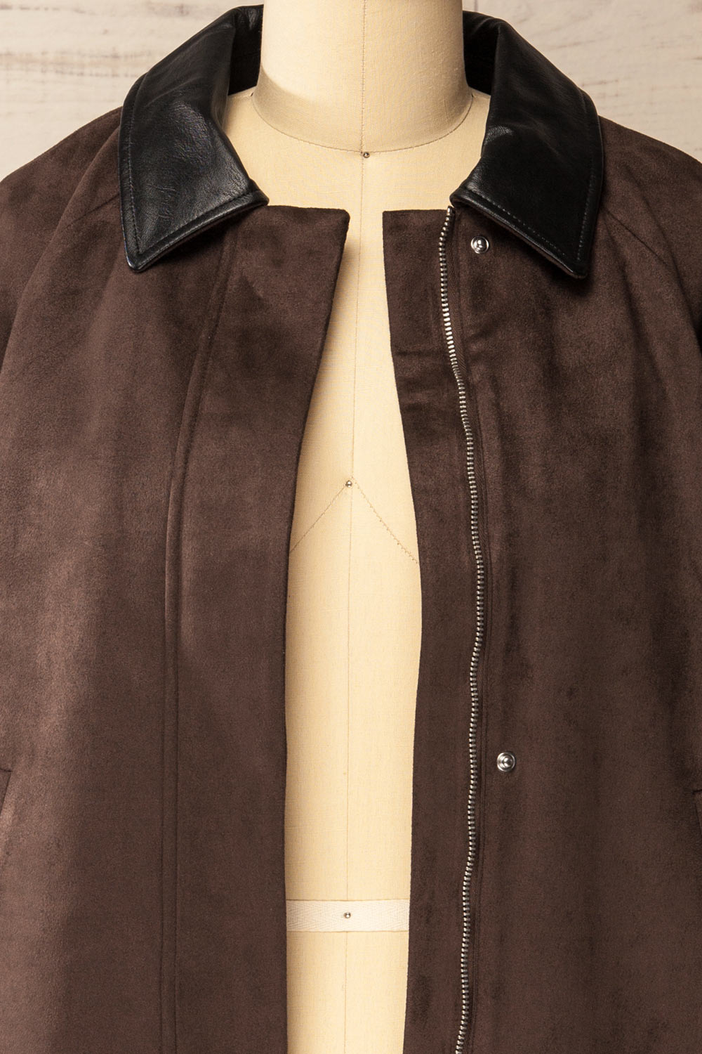 Somero Brown Faux Suede Jacket | La petite garçonne open