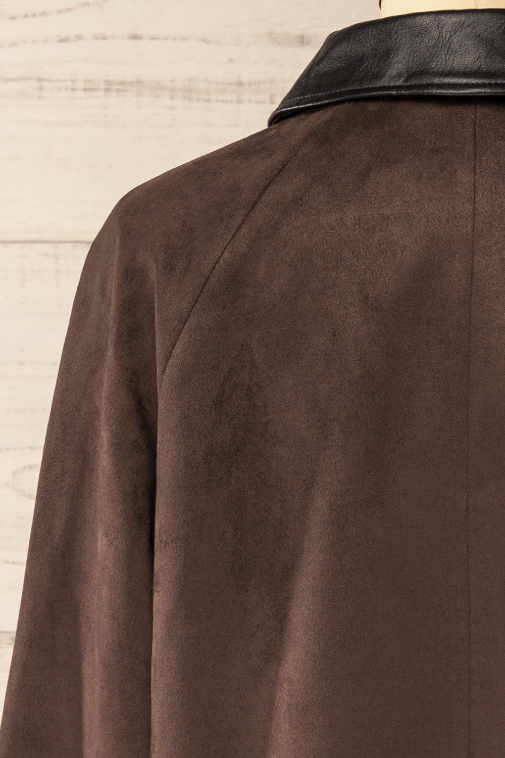 Somero Brown Faux Suede Jacket | La petite garçonne back