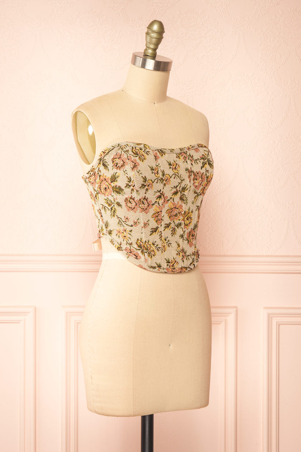 Sophee Jacquard Bustier Corset Top | Boutique 1861 side view