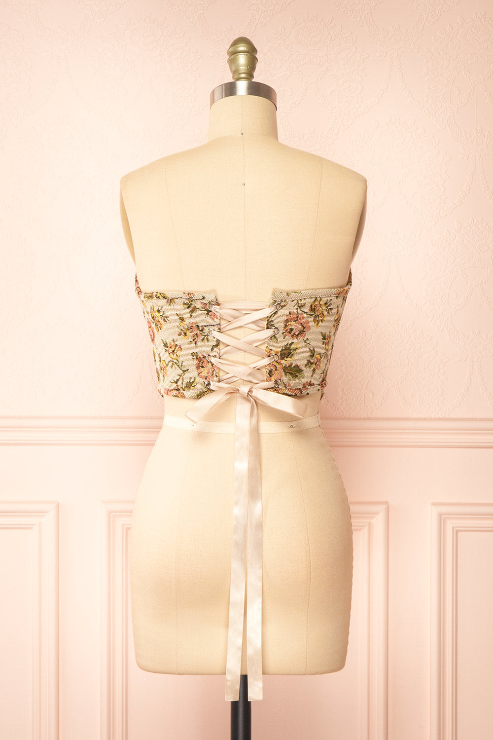 Sophee Jacquard Bustier Corset Top | Boutique 1861 back view