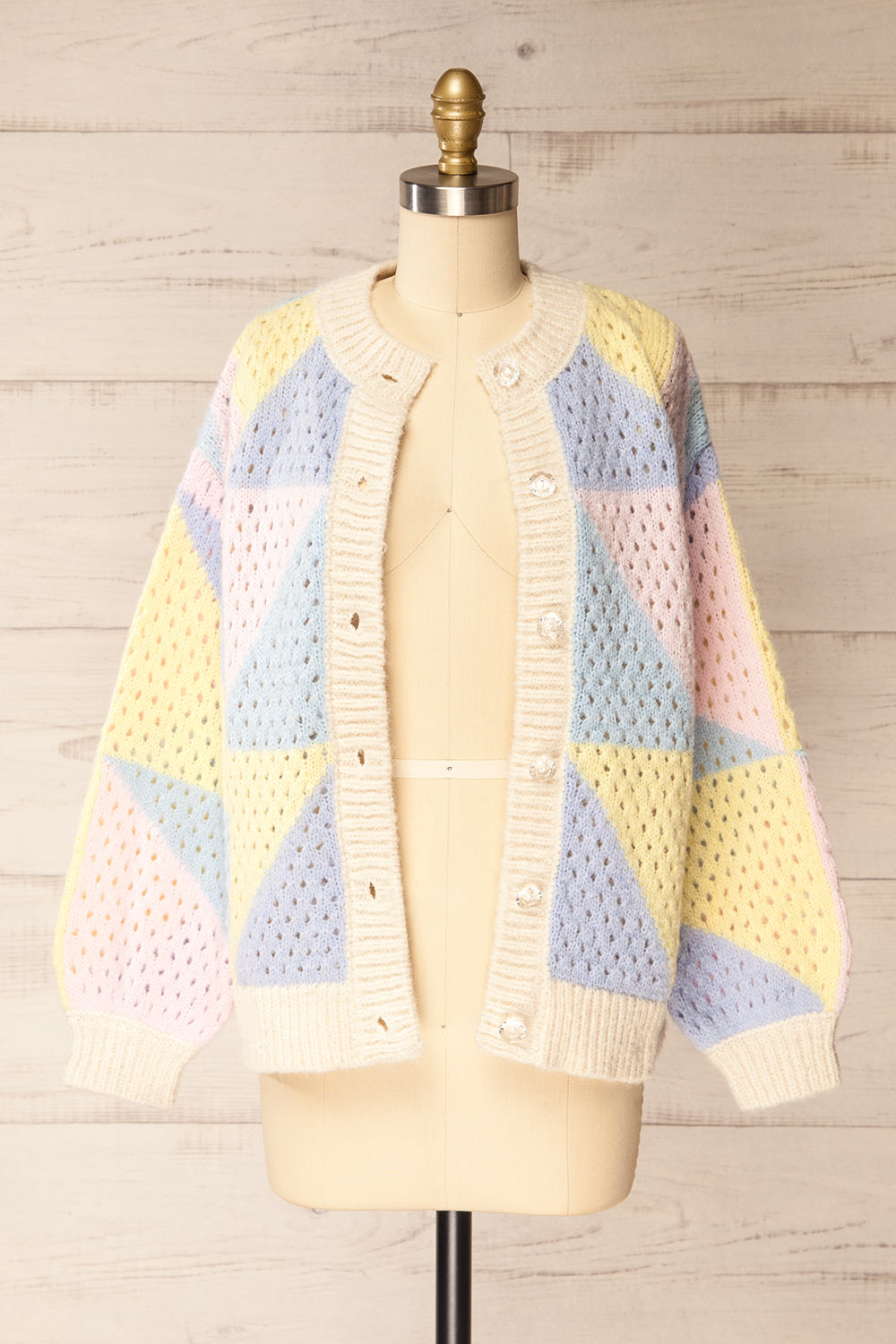 Soria Knitted Colourful Cardigan | La petite garçonne open view