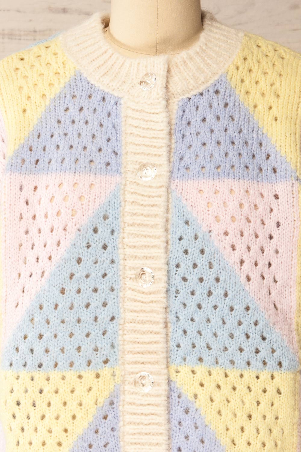 Soria Knitted Colourful Cardigan | La petite garçonne front