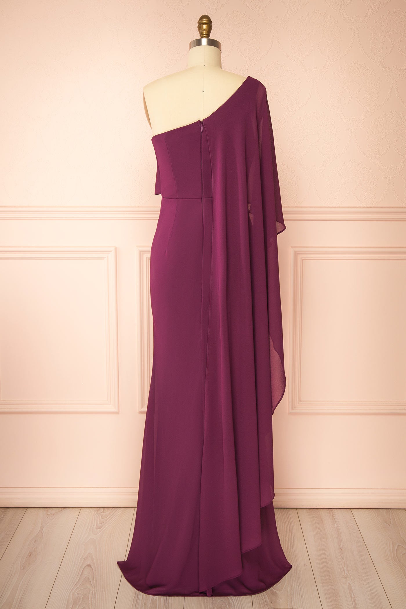 Sorix Violet | Robe Maxi Asymétrique avec Fente