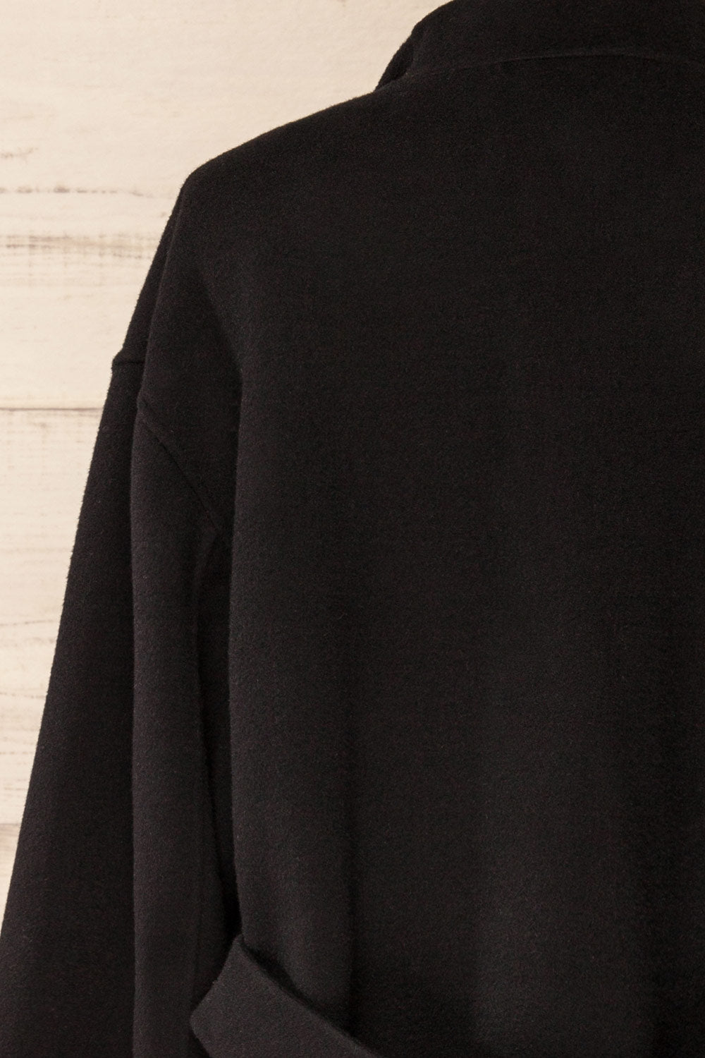 Souzie Black Oversized Wool Coat | La petite garçonne back