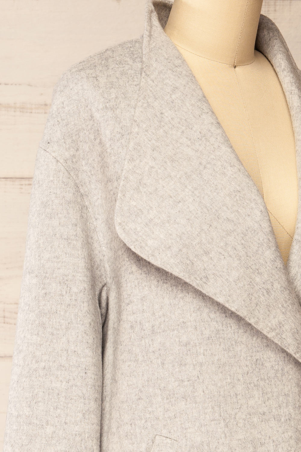 Souzie Grey Oversized Wool Coat | La petite garçonne side