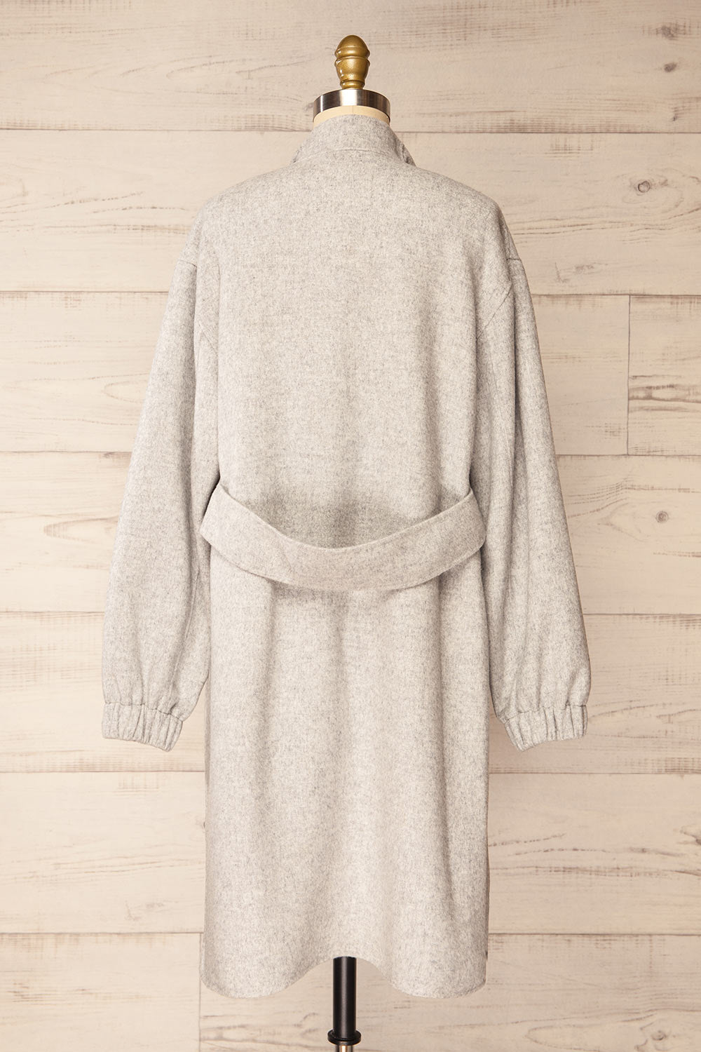 Souzie Grey Oversized Wool Coat | La petite garçonne back view