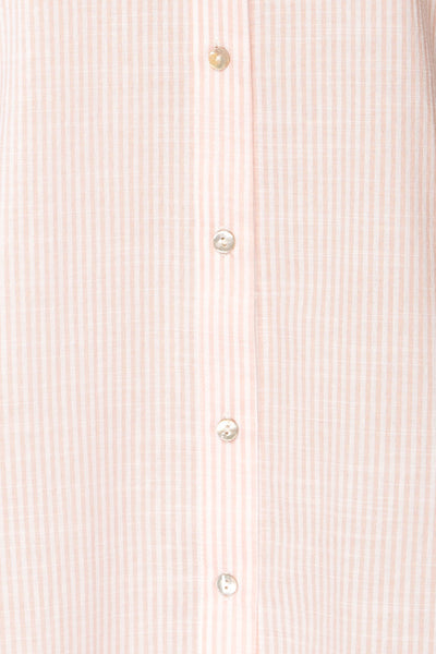 Stannard Long Pink Striped Shirt | La petite garçonne 
fabric