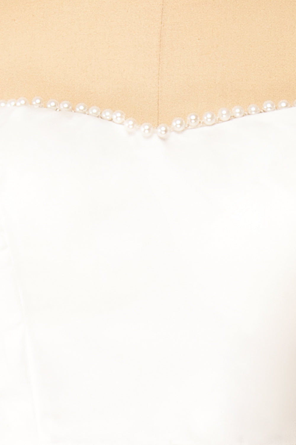 Stefany White High-Low Dress w/ Pearls | Boudoir 1861 fabric