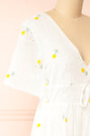 Stephany White Embroidered Floral Dress | Boutique 1861  side
