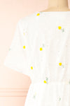 Stephany White Embroidered Floral Dress | Boutique 1861  back