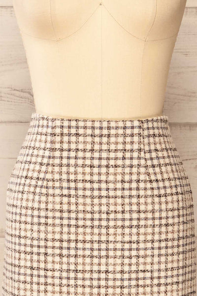 Stevenson Midi Tweed Pencil Skirt w/ Slit | La petite garçonne front