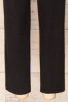 Stockport Black High-Waisted Straight-Leg Pants | La petite garçonne bottom close-up