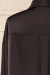 Stratford Black Satin Shirt w/ Double Buttons | La petite garçonne back