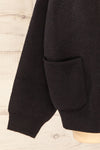 Stuttgart Black Thick Knit Open Cardigan | La petite garçonne bottom
