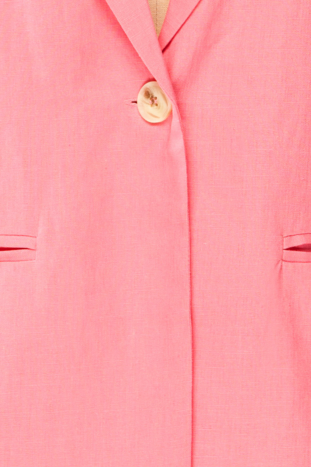 Sucunduri Pink Light Linen Blazer | La petite garçonne fabric 