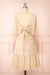 Suki Short Beige Dress w/ Open-Back | Boutique 1861 back view