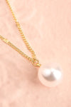 Sunday Gold Necklace w/ Pearl Pendant | Boutique 1861 flat close-up