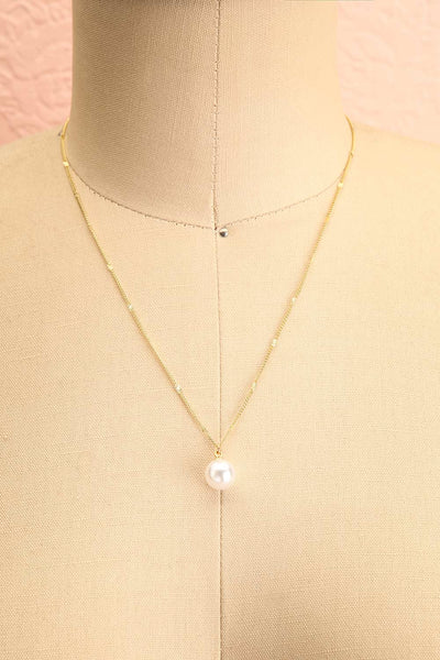 Sunday Gold Necklace w/ Pearl Pendant | Boutique 1861