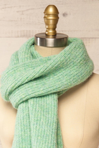 Sunderland Green Soft Knit Scarf | La petite garçonne side