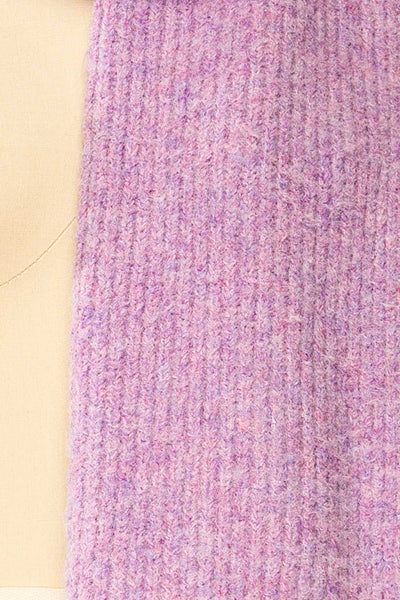 Sunderland Lavender Soft Knit Scarf | La petite garçonne fabric