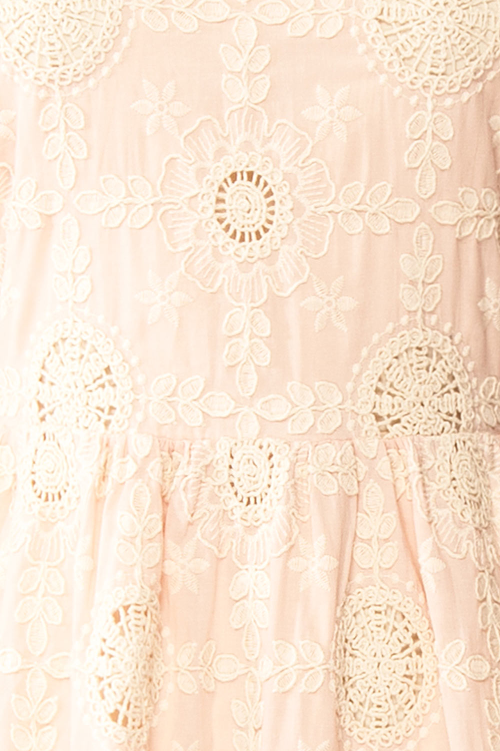 Susanne Blush Floral Openwork Dress | Boutique 1861  fabric 