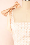 Suvi Short Pink Patterned A-Line Dress | Boutique 1861 front close-up