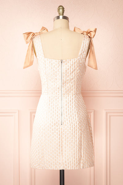 Suvi Short Pink Patterned A-Line Dress | Boutique 1861 back view