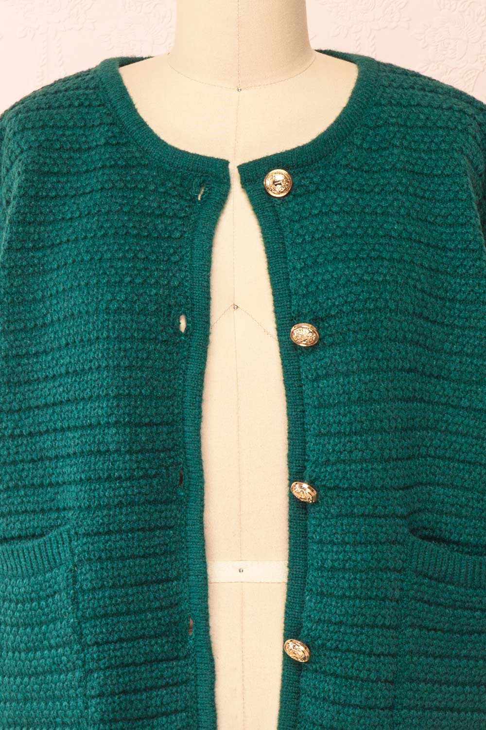 Suzie Green Oversized Knit Cardigan | Boutique 1861 open close-up