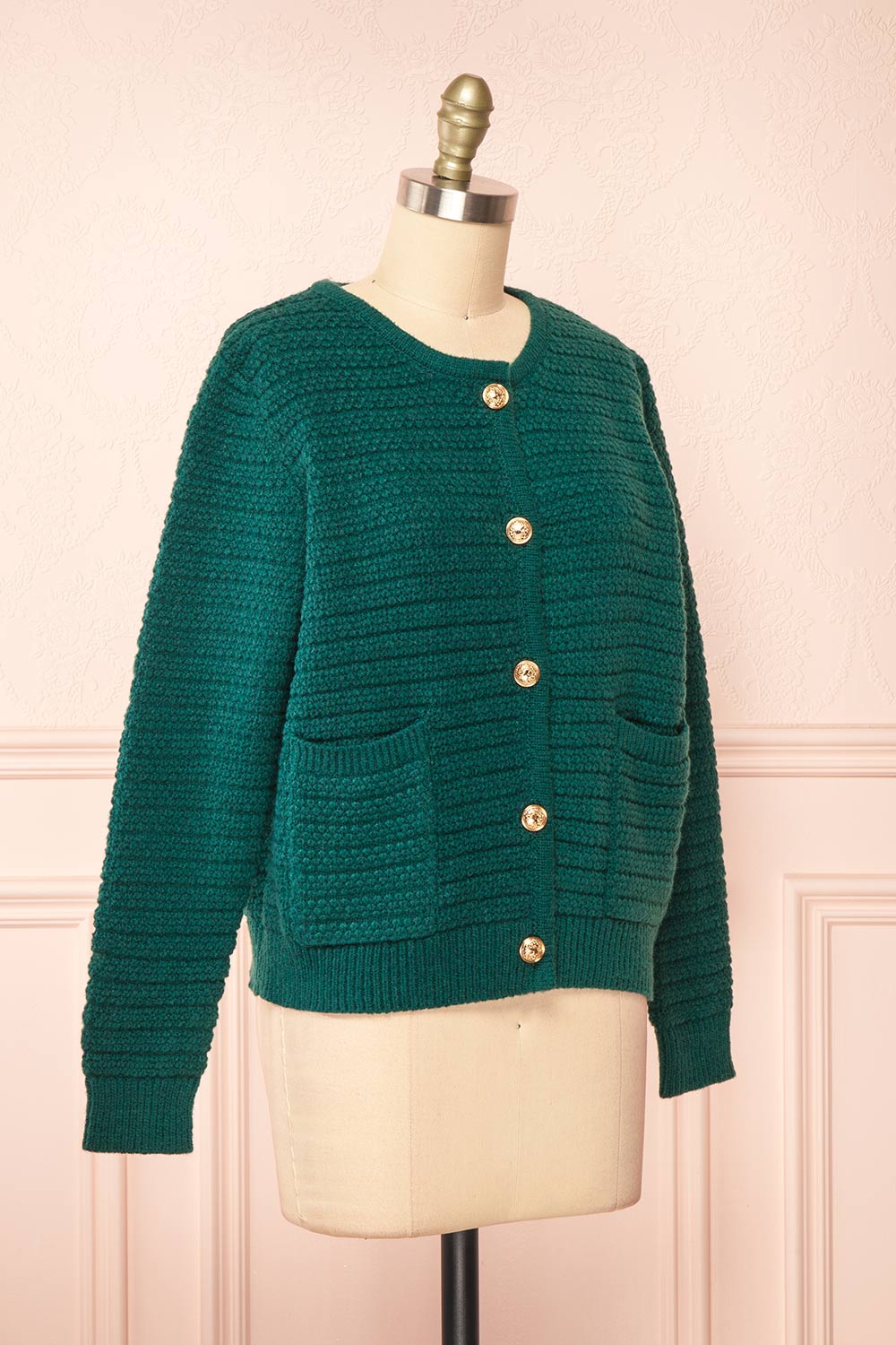 Suzie Green Oversized Knit Cardigan | Boutique 1861 side view
