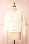 Suzie Ivory Oversized Knit Cardigan | Boutique 1861 front view