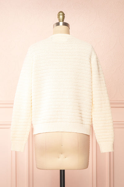 Suzie Ivory Oversized Knit Cardigan | Boutique 1861 back view