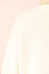 Suzie Ivory Oversized Knit Cardigan | Boutique 1861 back close-up