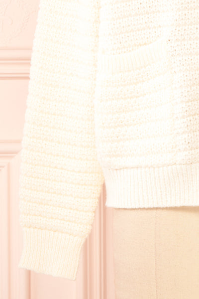 Suzie Ivory Oversized Knit Cardigan | Boutique 1861 sleeve