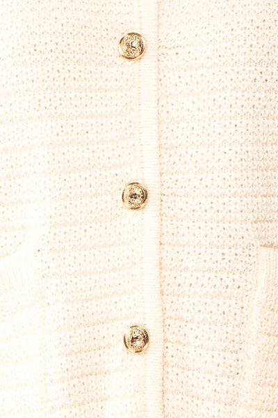 Suzie Ivory Oversized Knit Cardigan | Boutique 1861 fabric