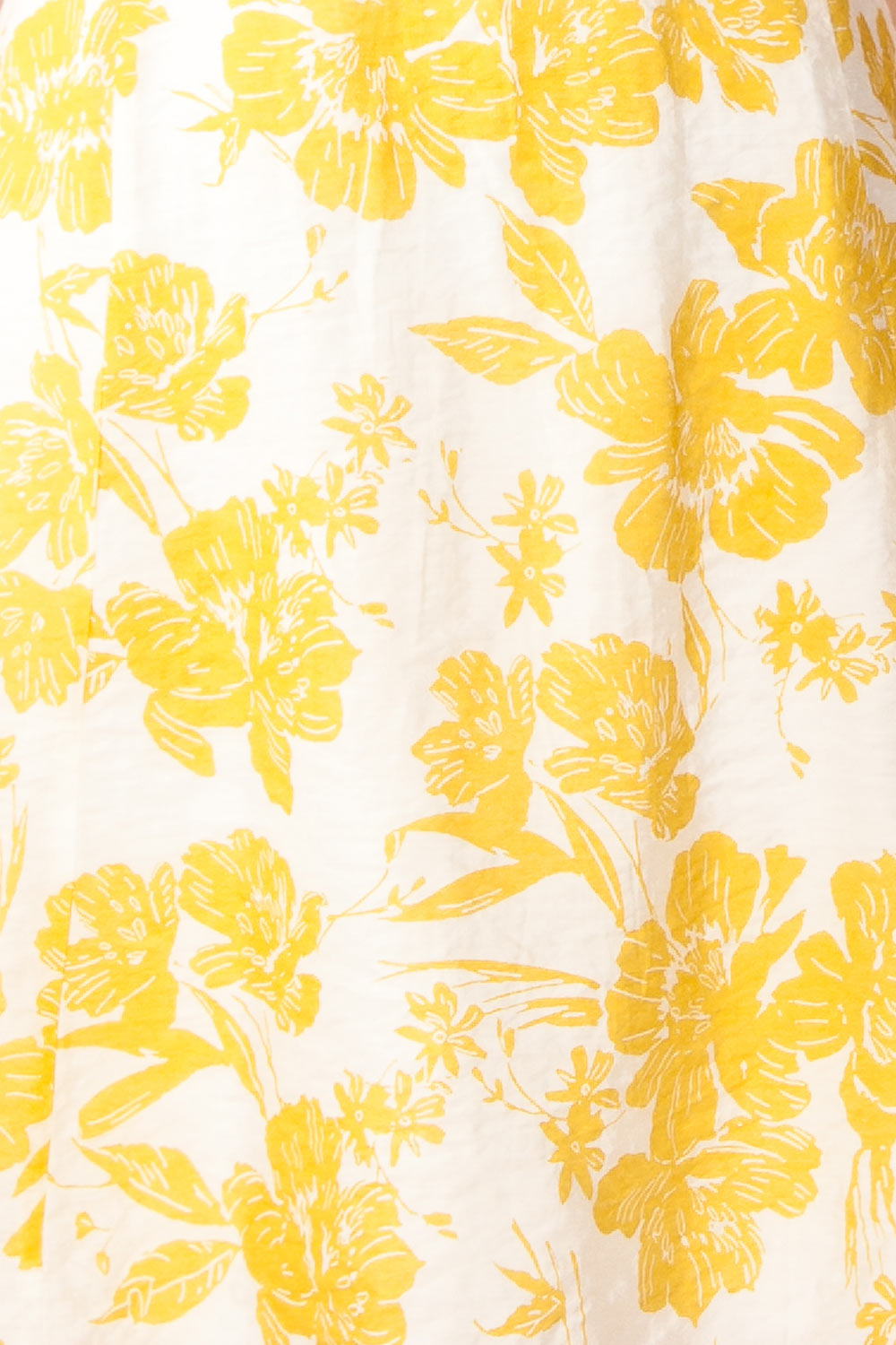 Swan Short Yellow Floral Dress w/ Open Back | Boutique 1861 texture