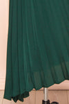 Swifty Green Asymmetrical Pleated Satin Dress | Boutique 1861  bottom